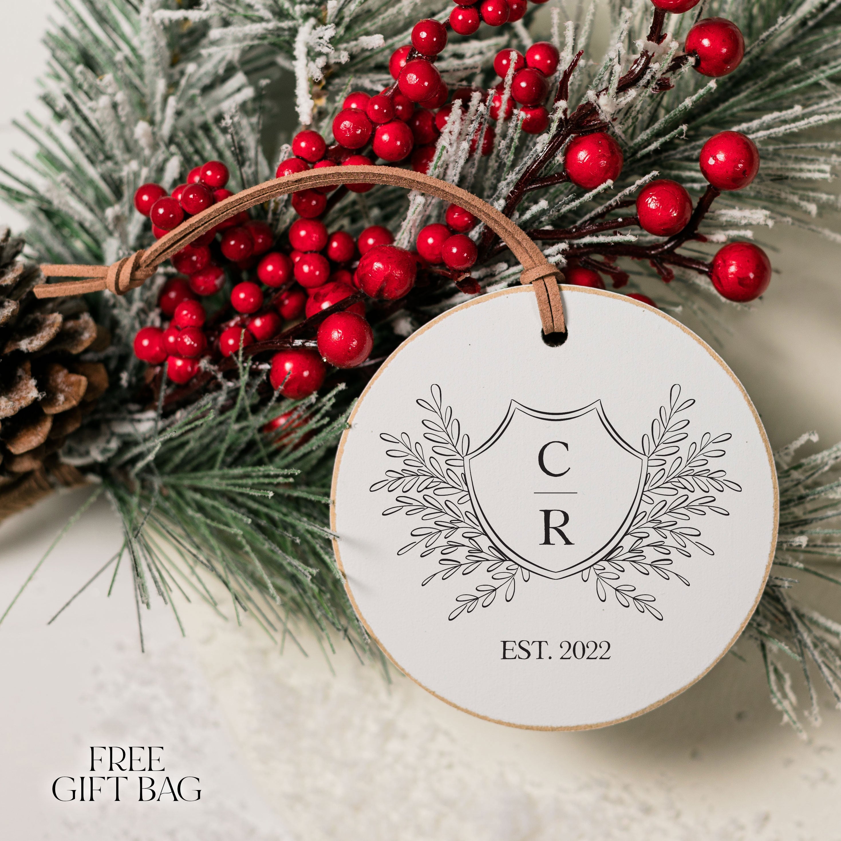 Customizable Ornament Initial Crest freeshipping The WAREHOUSE